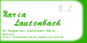 maria lautenbach business card