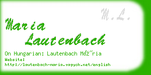 maria lautenbach business card